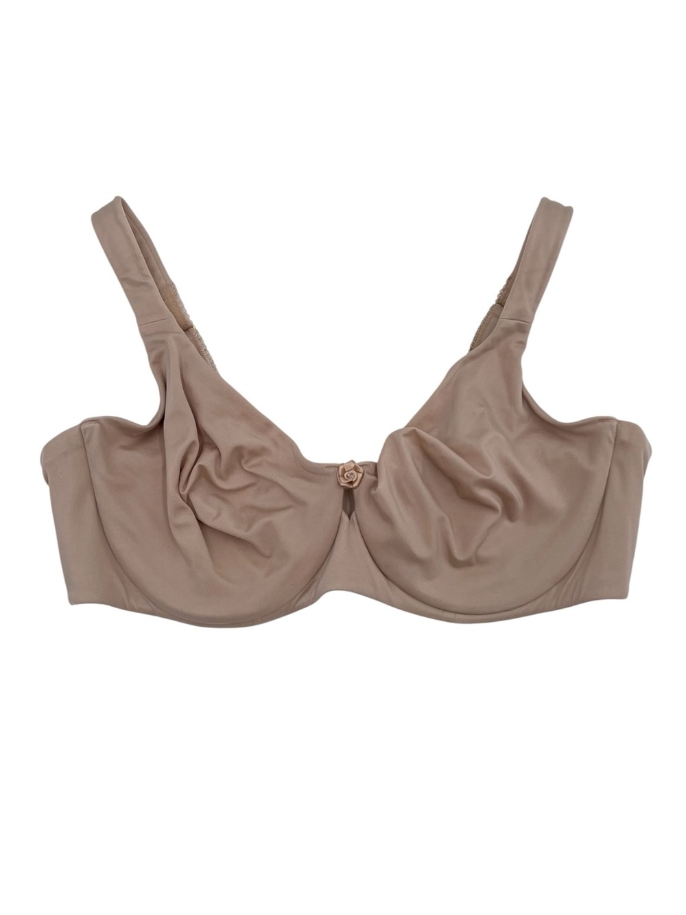 Soma Verona Smooth Minimizer Bra Women's Size 38D Tan Nude Underwire Rosette